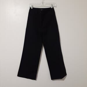 H&M Women's Black Wide Leg Pants Size 6 Cotton Blend Stretch